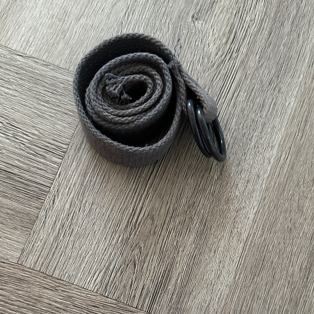 Kids' Gray Belt with Double Ring Buckle
